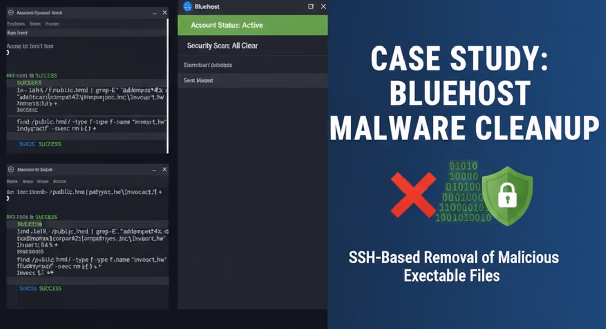 WordPress Malware Case Study: Removing Hidden Executable Files After a Bluehost Account Suspension