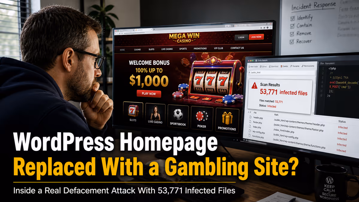 WordPress Homepage Defaced by Gambling Site? Real Cleanup Case